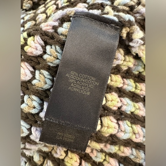 Liz Claiborne cotton knit, colourful sweater pullover vintage M - Picture 5 of 5